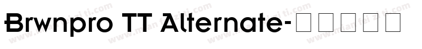 Brwnpro TT Alternate字体转换